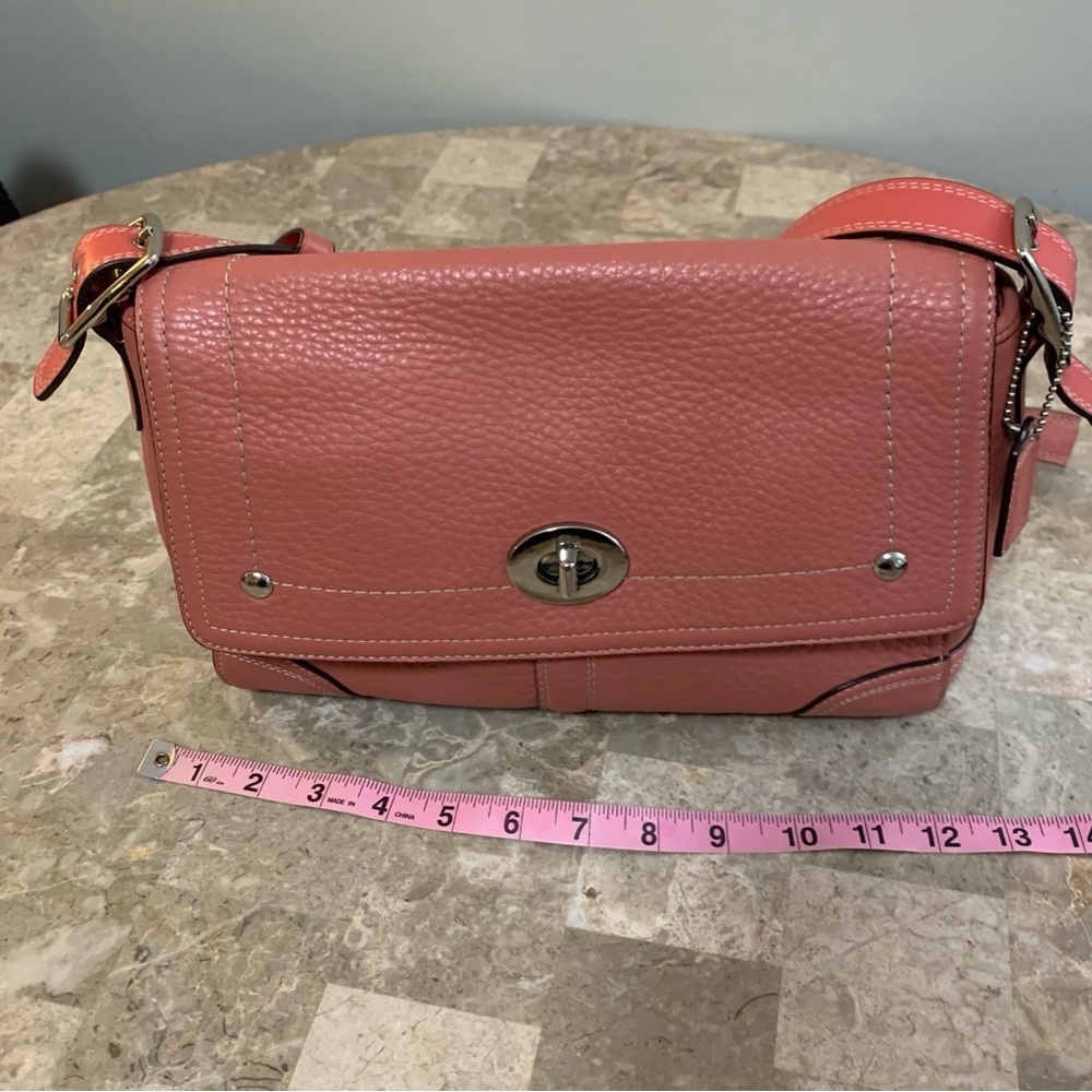 Coach Hamilton Convertible Bag Salmon Nantucket Red Pink F13957 Shoulder Satchel - Picture 5 of 16